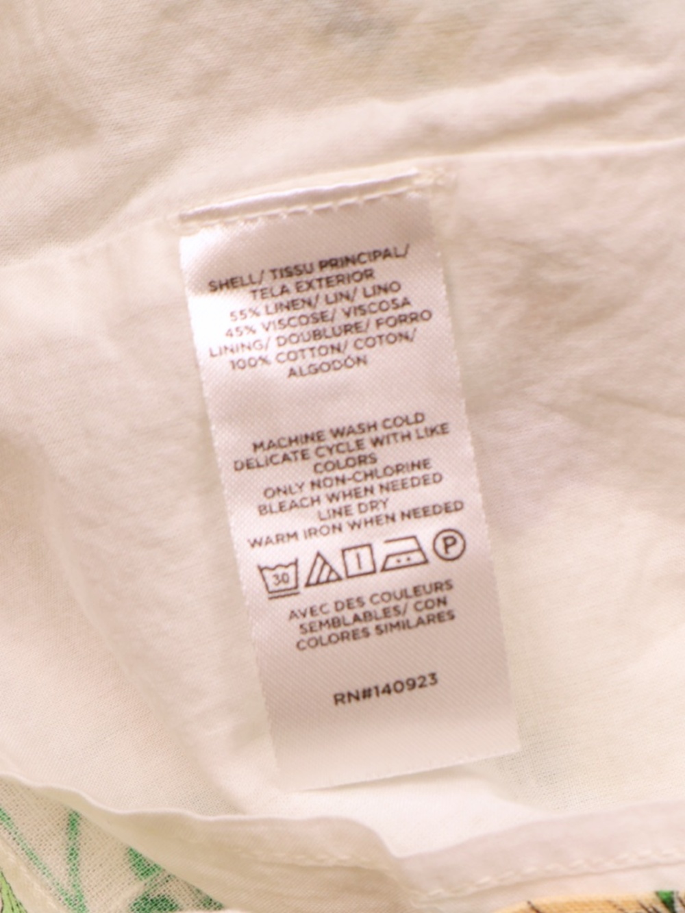 LOFT Floral Linen Blend Shift Dress Long Sleeve Size 8 Spring Dress - Picture 7 of 7